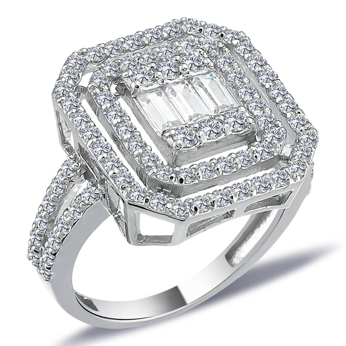 1.51 Carat Baguette Diamond Ring