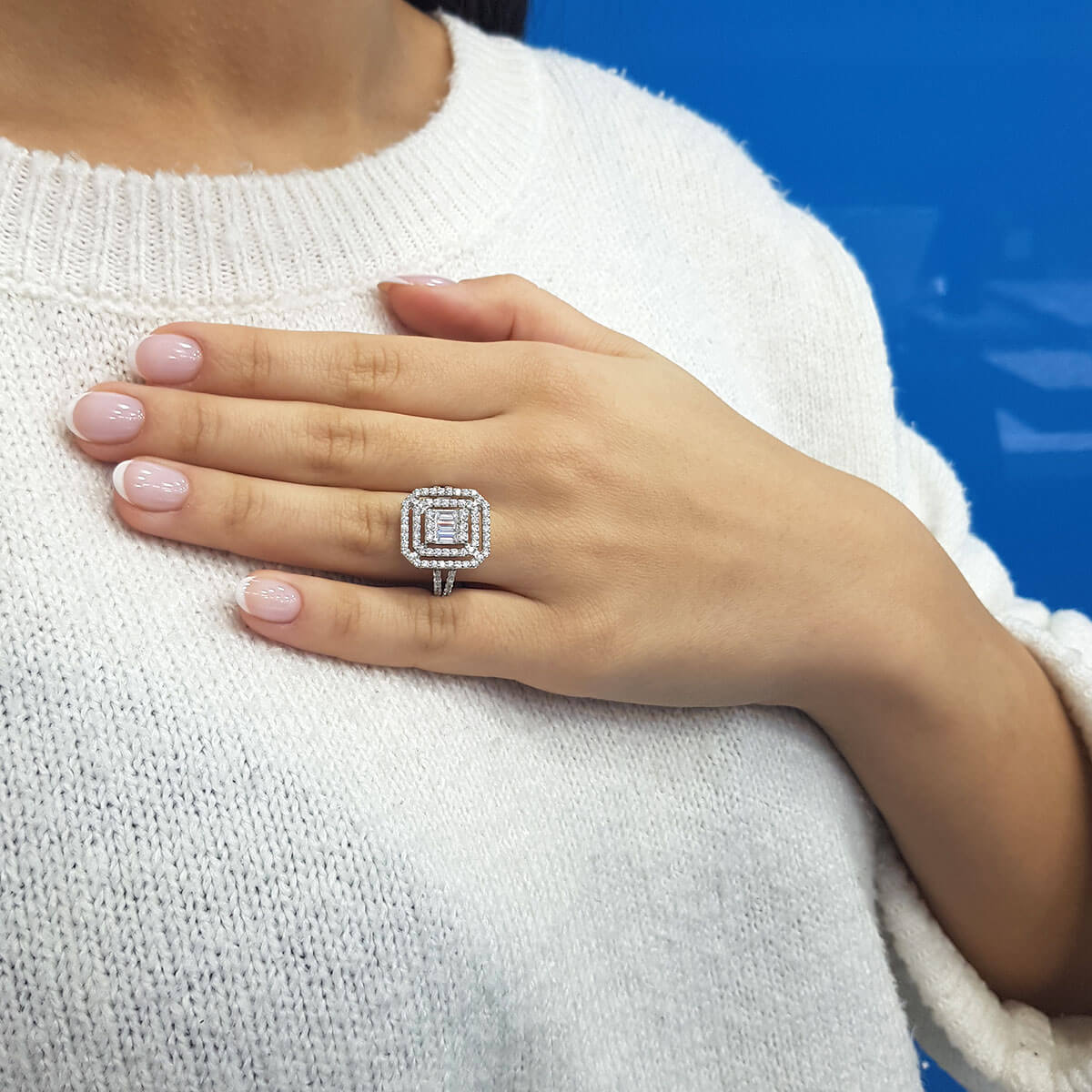 1.51 Carat Baguette Diamond Ring