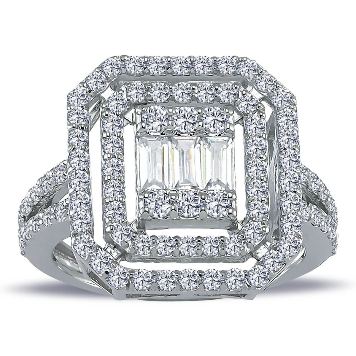 1.51 Carat Baguette Diamond Ring