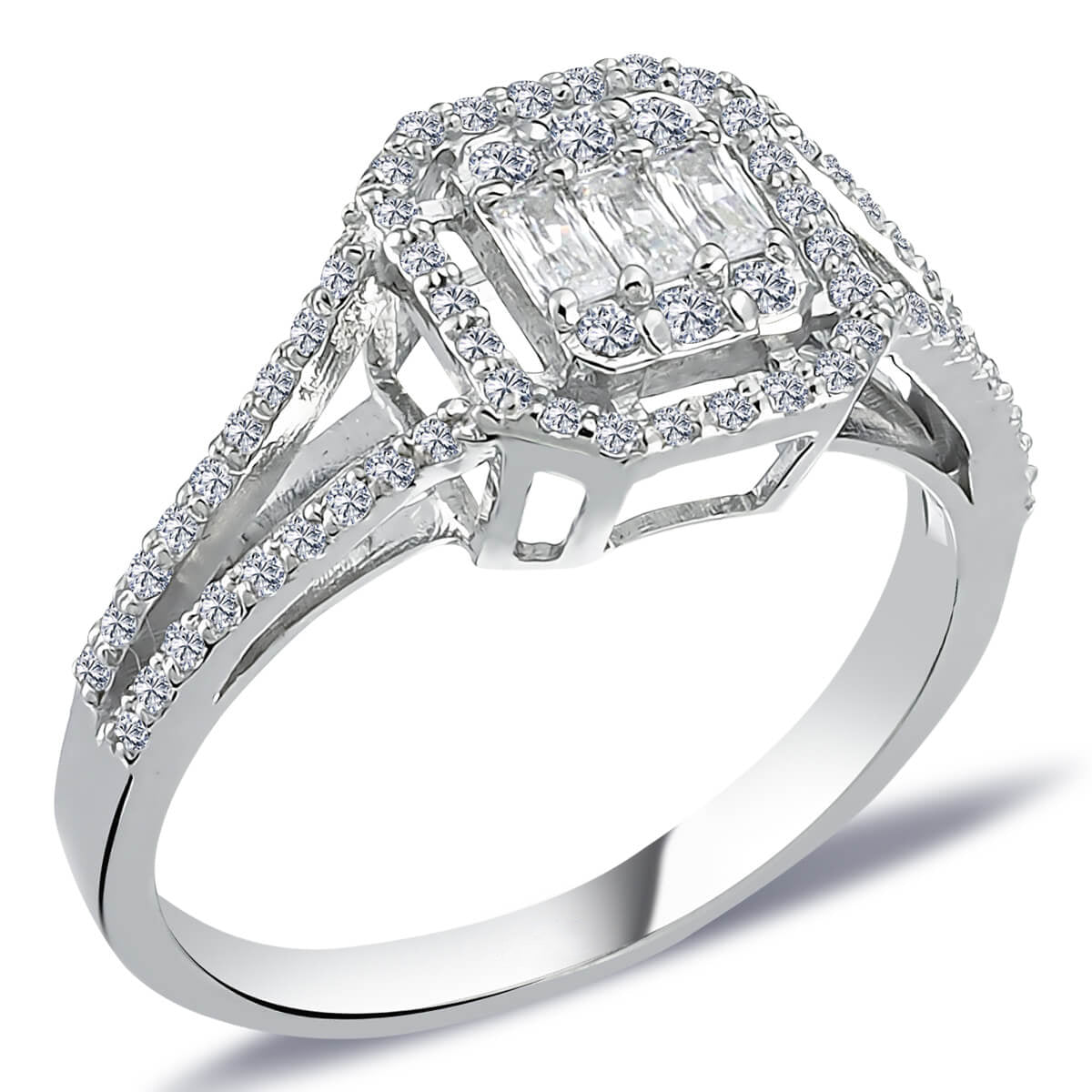 0.52 Carat Baguette Diamond Ring
