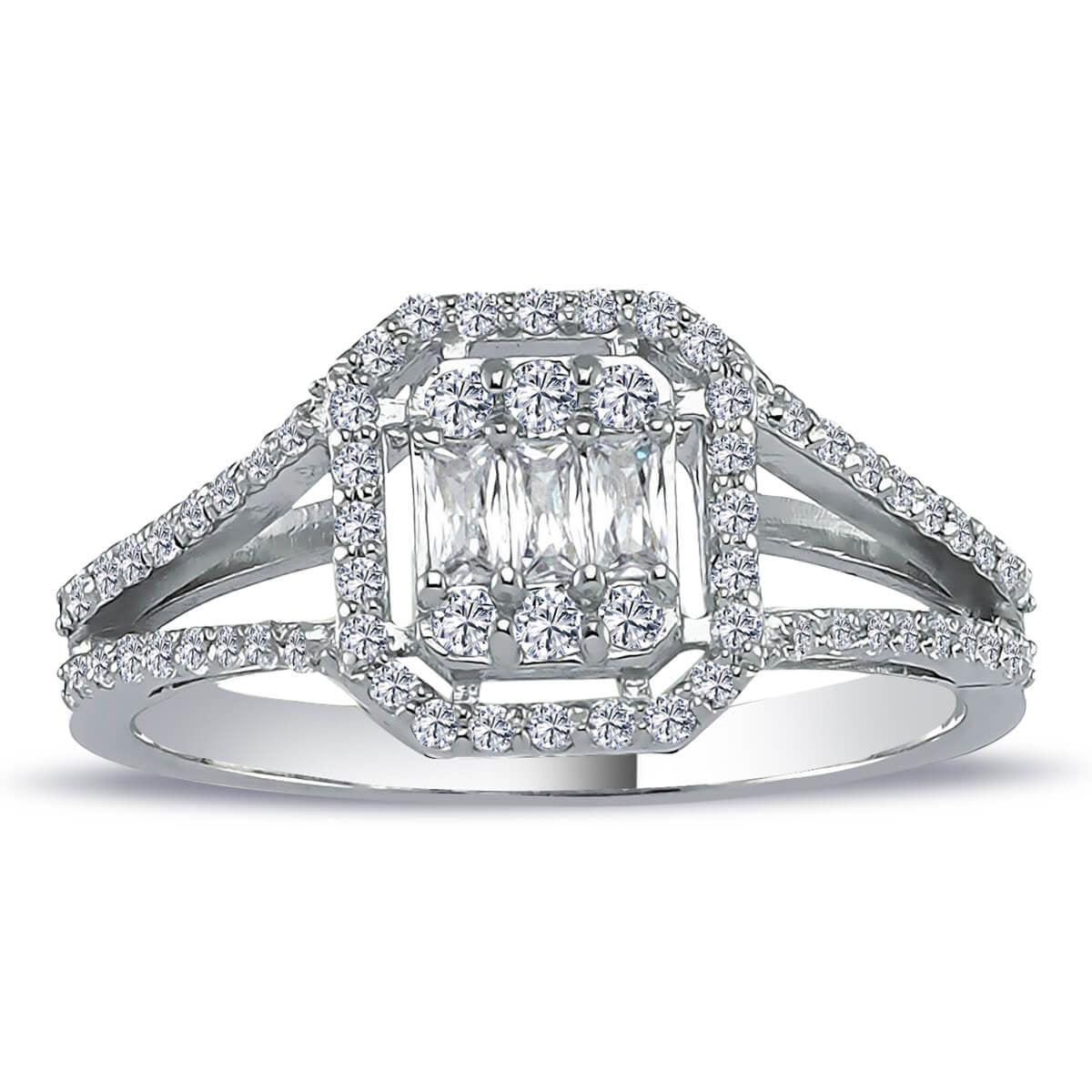0.52 Carat Baguette Diamond Ring
