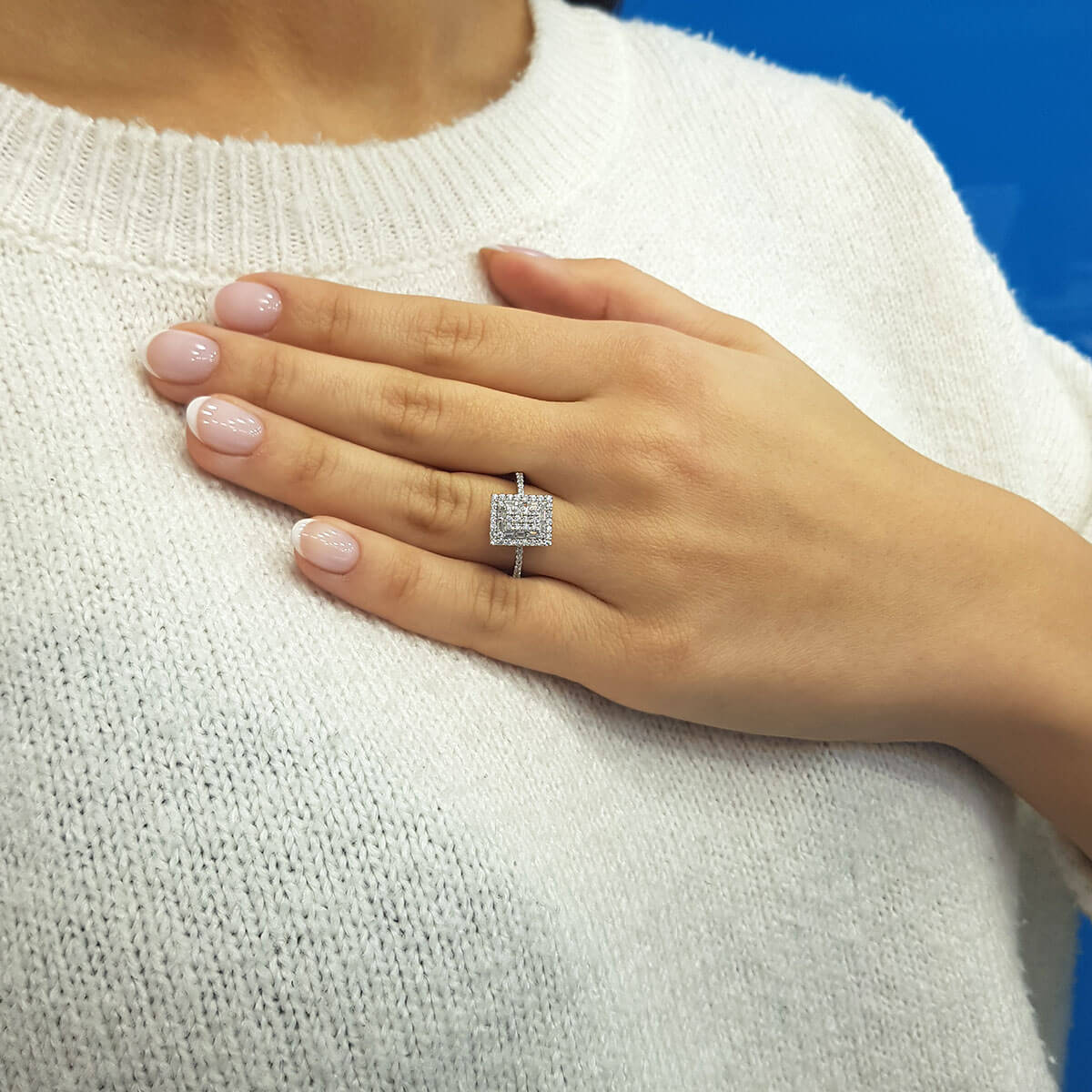 Baguette and Round Diamond Argisti Ring