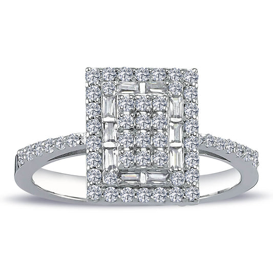 Baguette and Round Diamond Argisti Ring