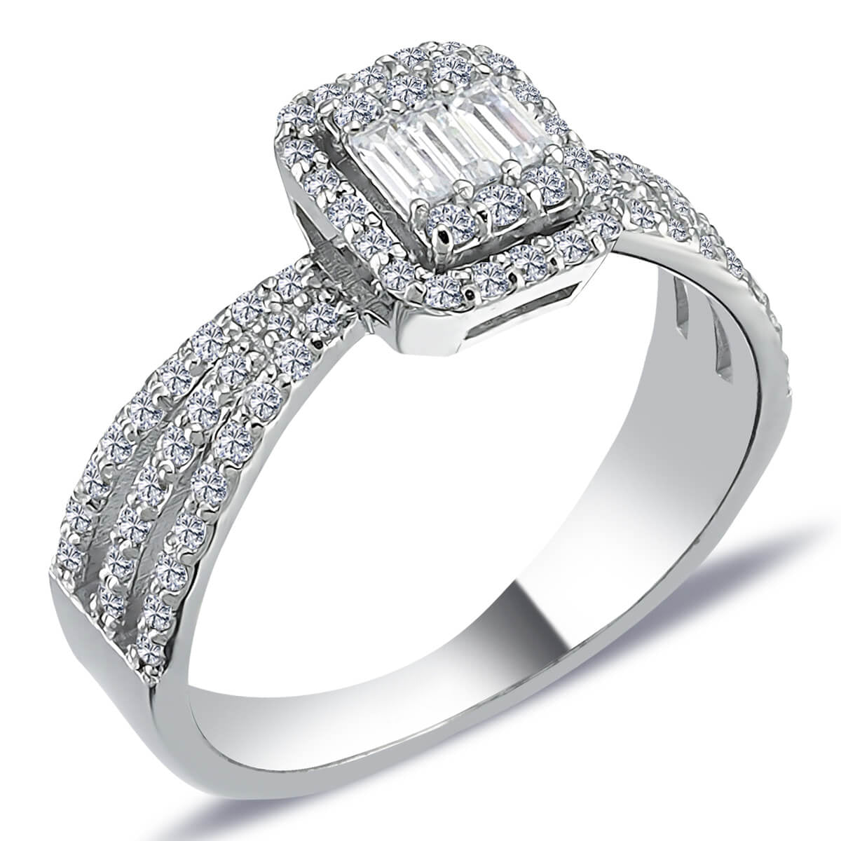 0.64 Carat Baguette Diamond Ring