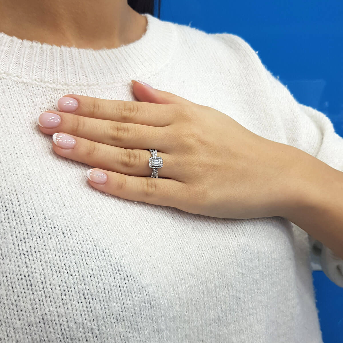 0.64 Carat Baguette Diamond Ring