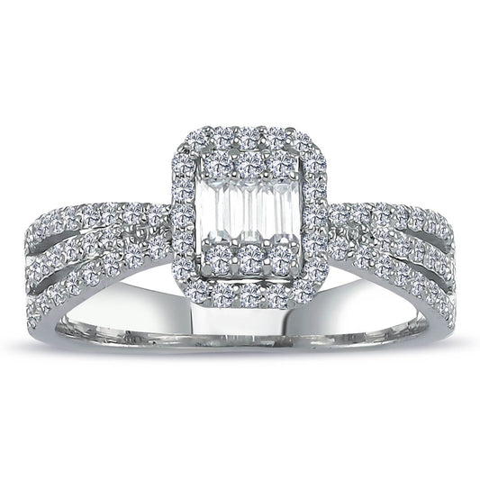 0.64 Carat Baguette Diamond Ring