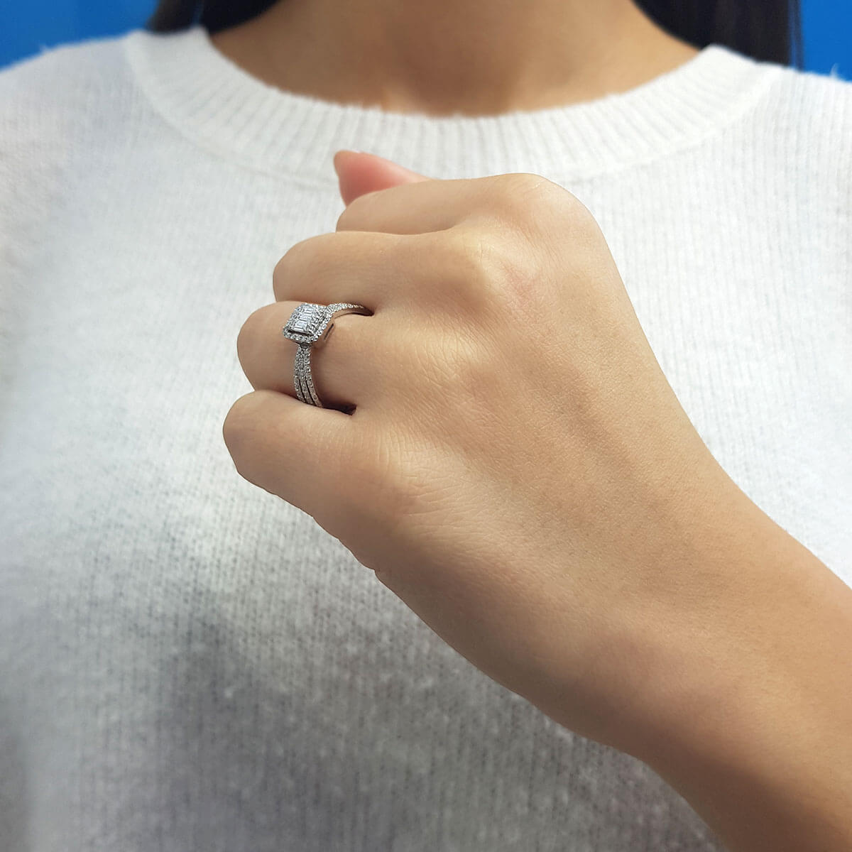 0.64 Carat Baguette Diamond Ring