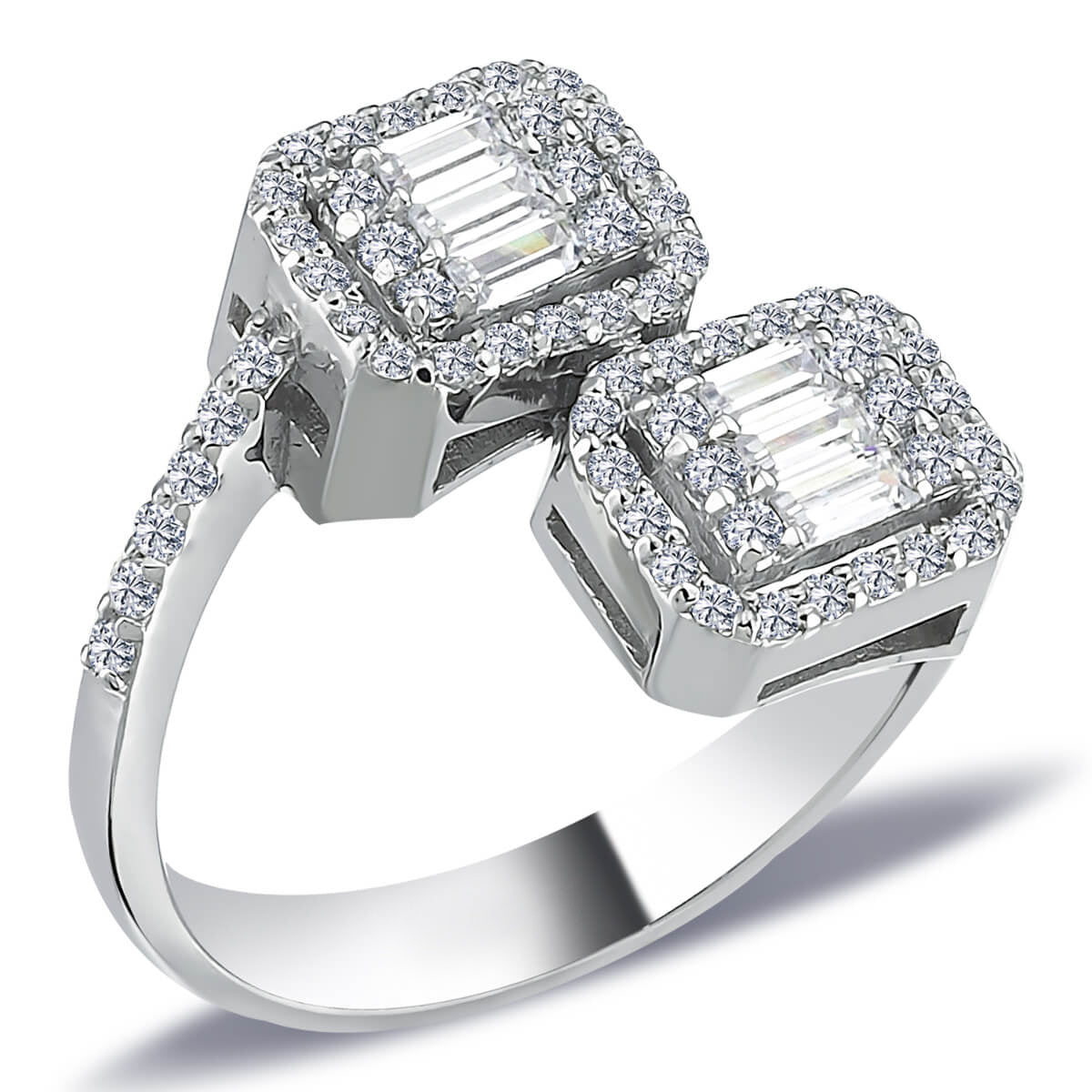 0.78 Carat Baguette Diamond Ring
