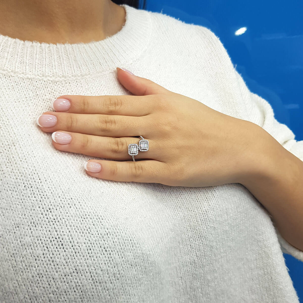 0.78 Carat Baguette Diamond Ring