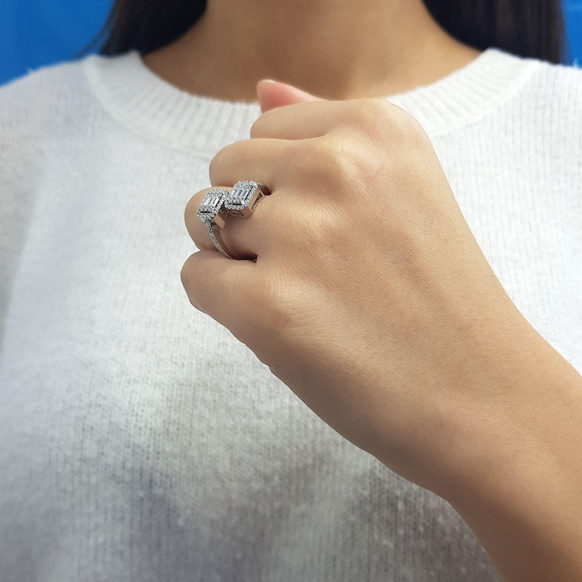 0.78 Carat Baguette Diamond Ring