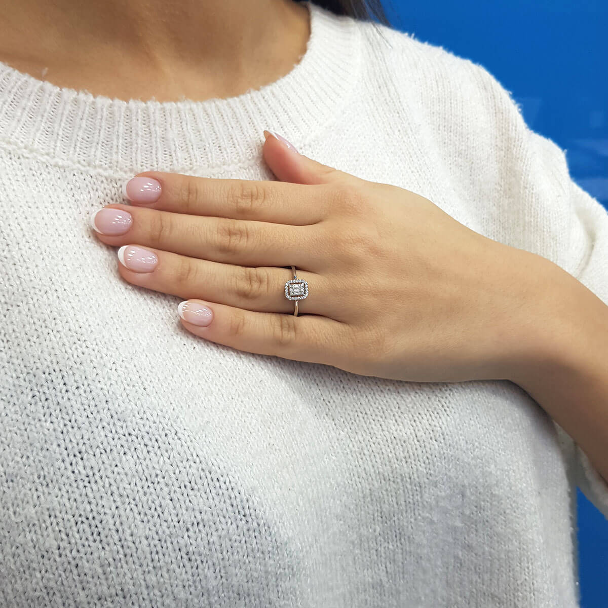 0.22 Carat Baguette Diamond Ring
