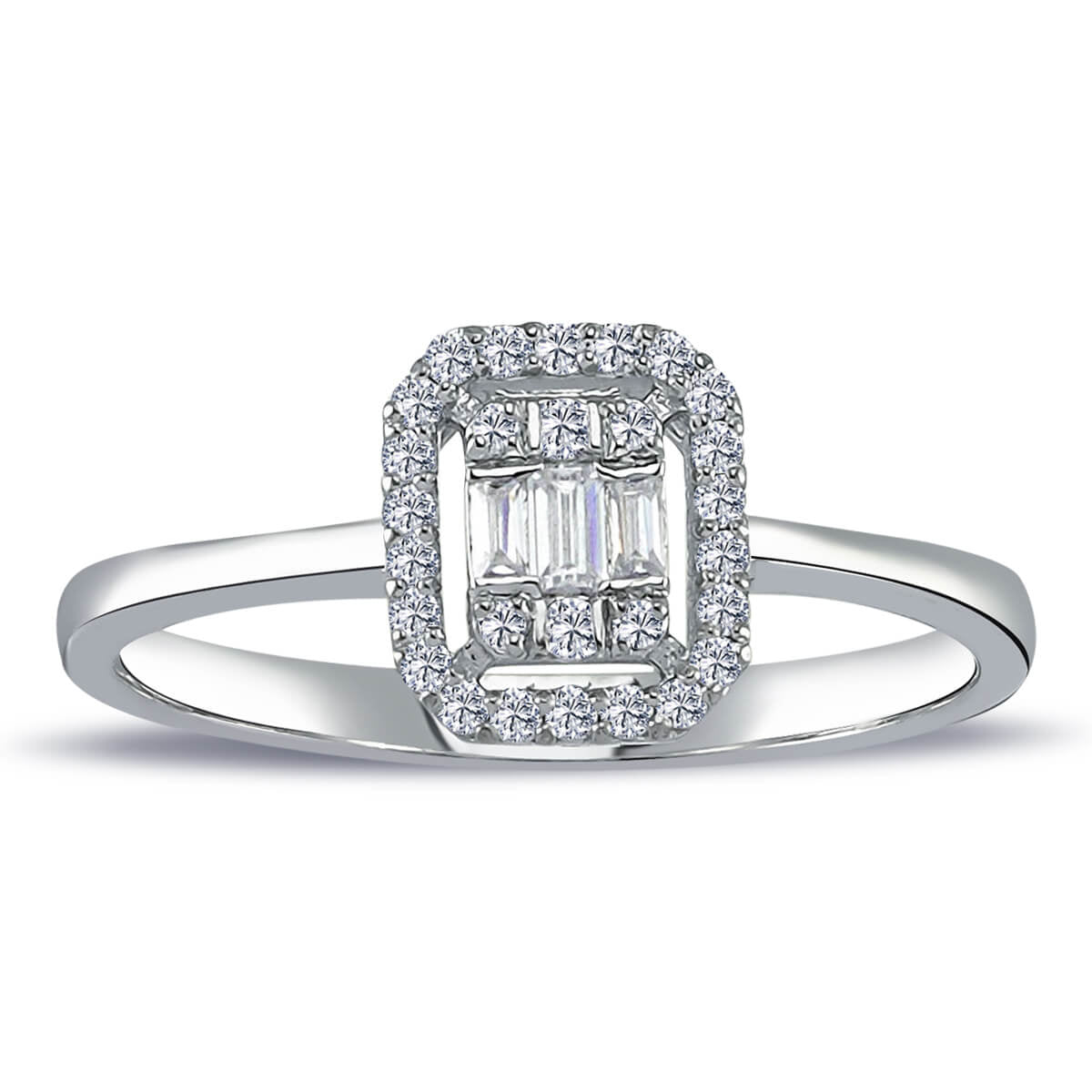 0.22 Carat Baguette Diamond Ring