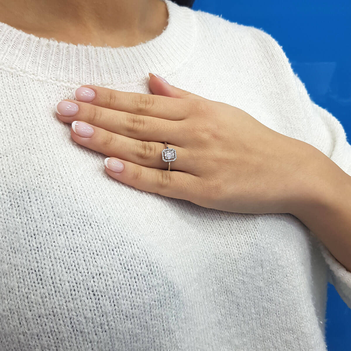 0.28 Carat Baguette Diamond Ring