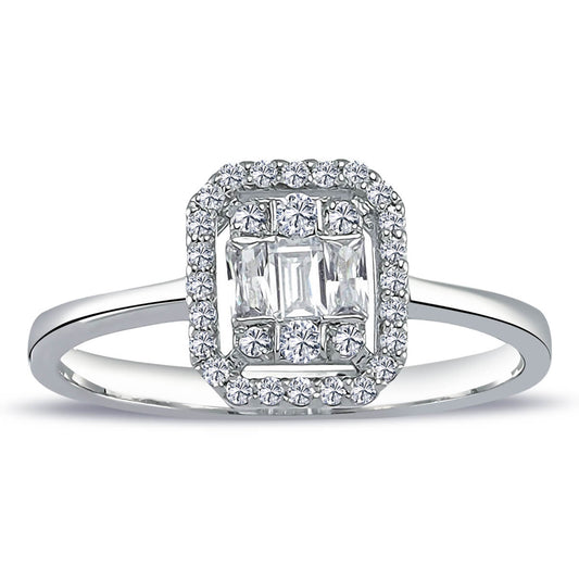 0.28 Carat Baguette Diamond Ring