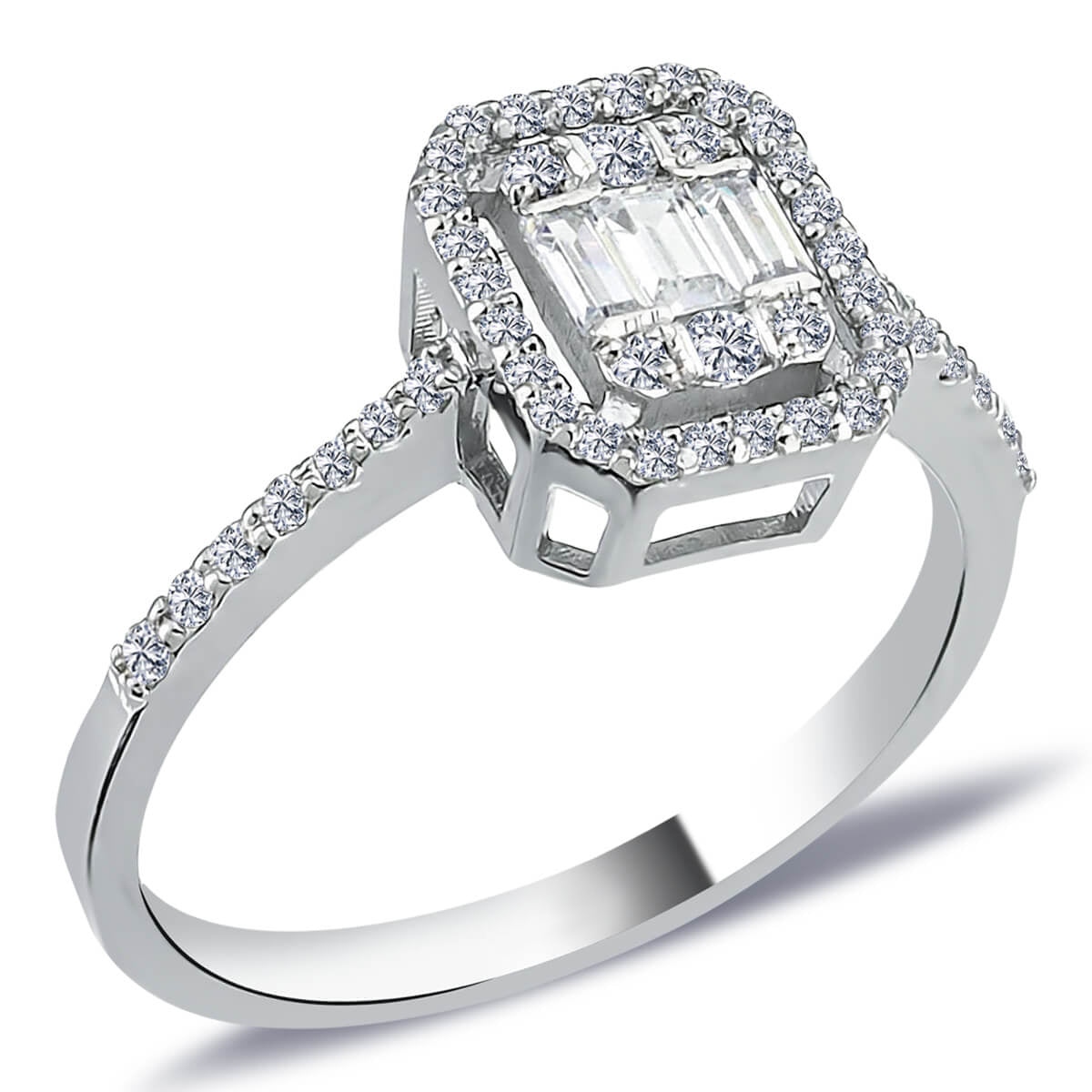 0.45 Carat Baguette Diamond Ring