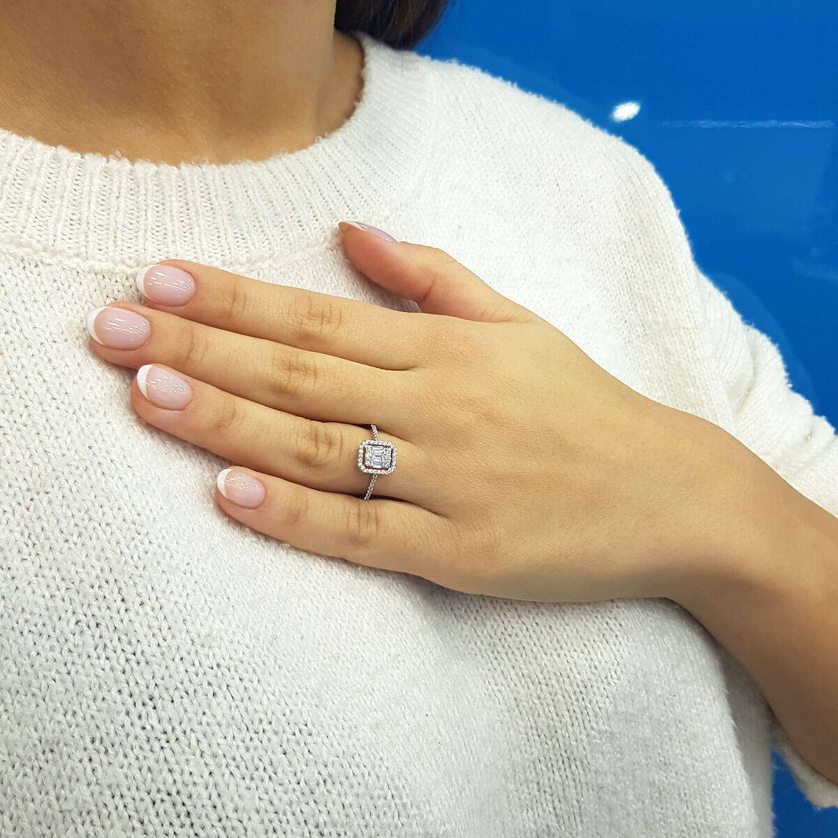 0.45 Carat Baguette Diamond Ring