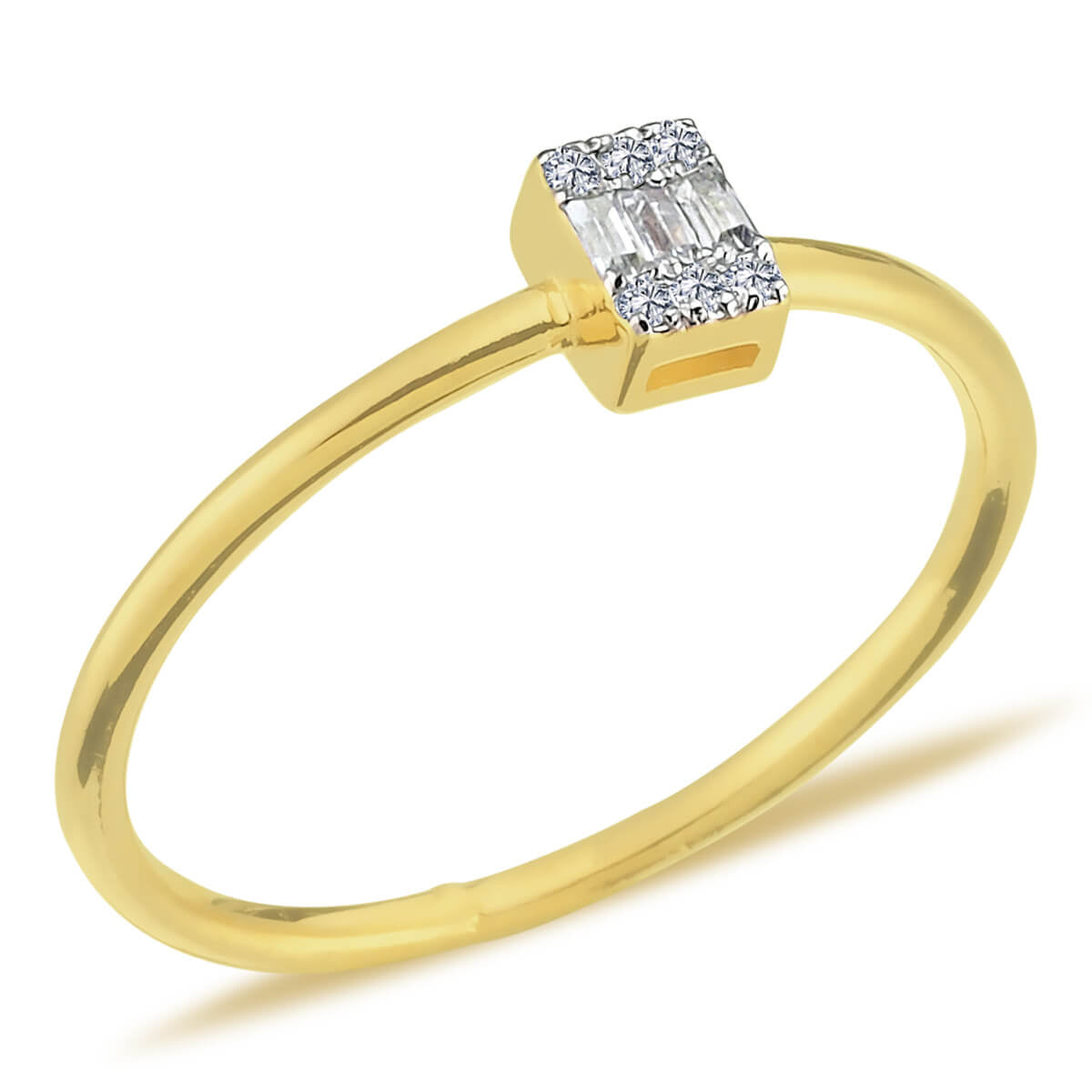 Baguette Diamond Pirin Ring