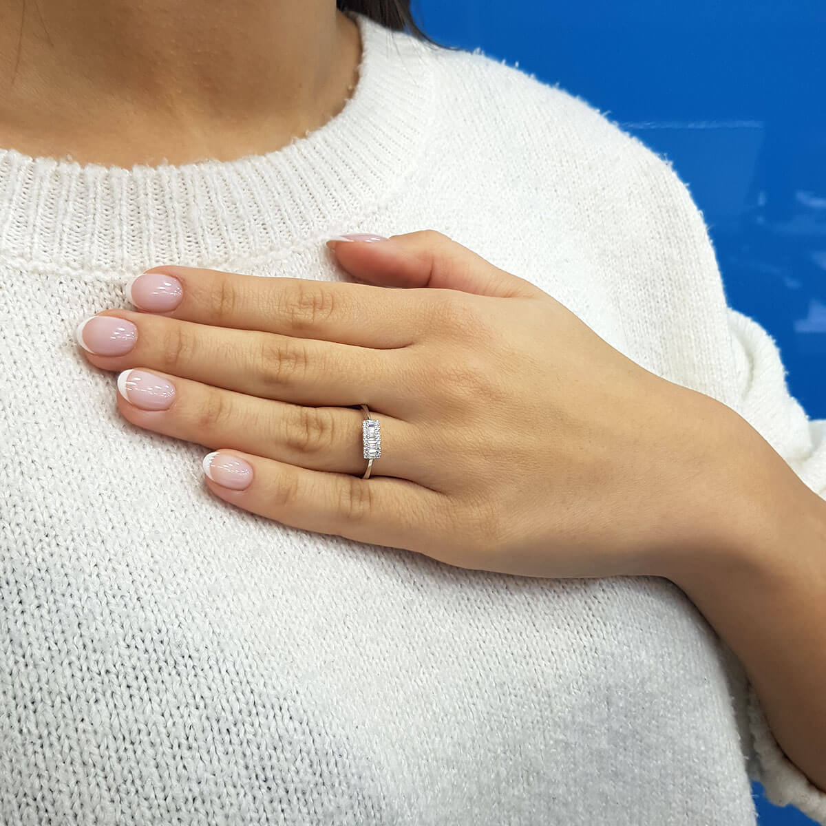 Baguette Diamond Tria Ring