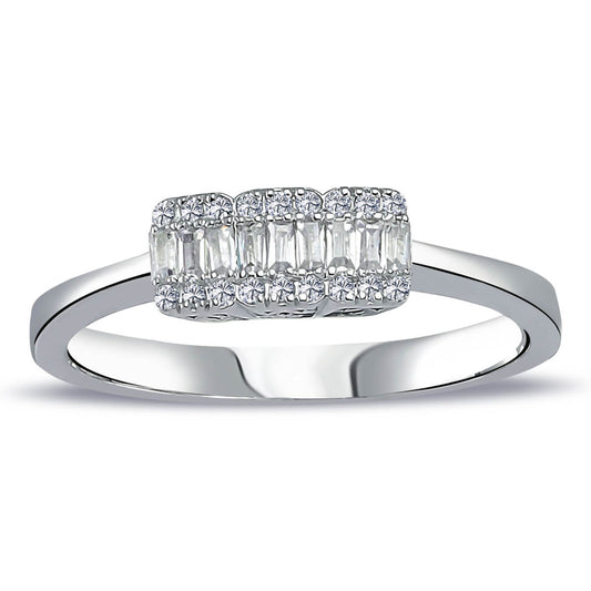 Baguette Diamond Tria Ring