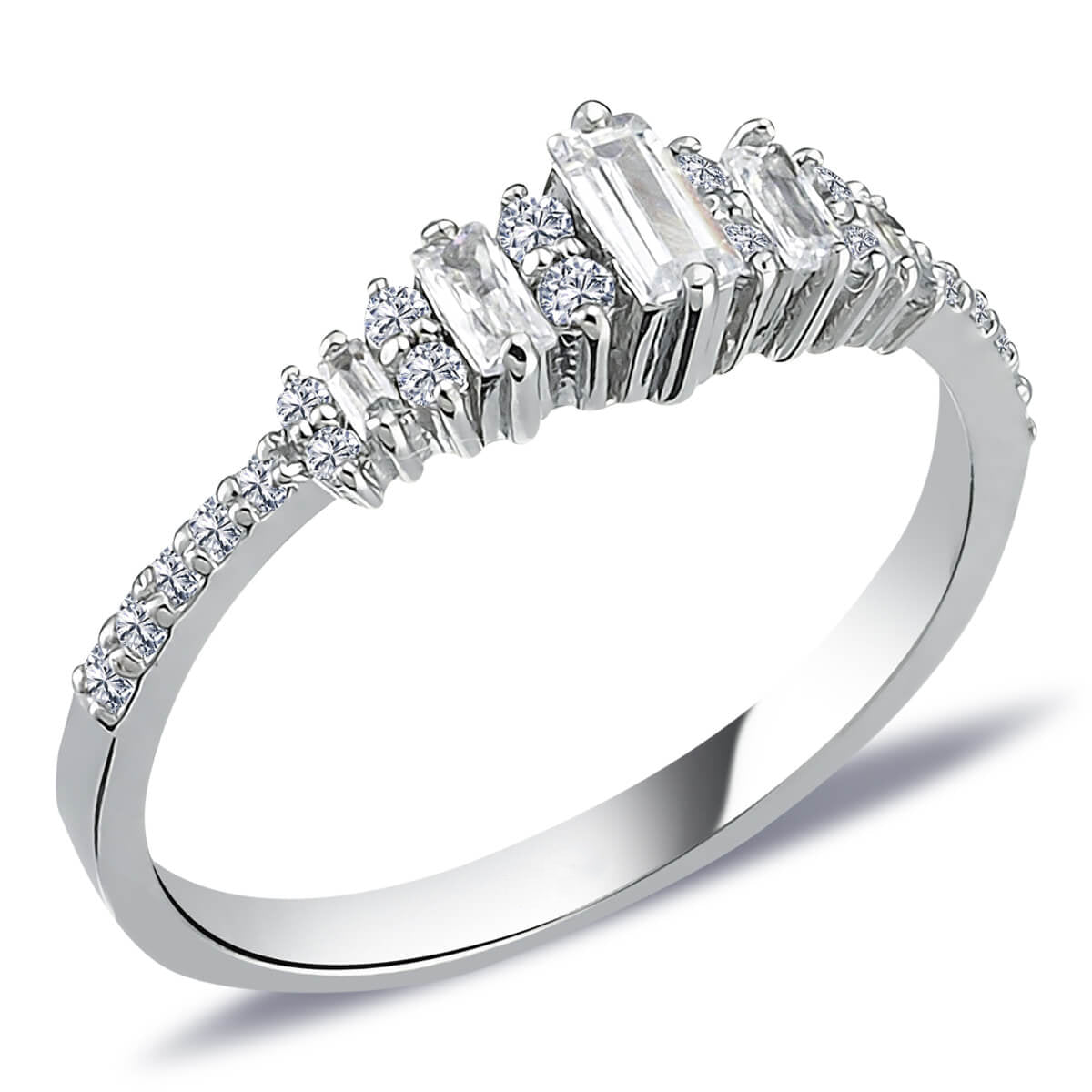 Baguette and Round Diamond Armis Ring