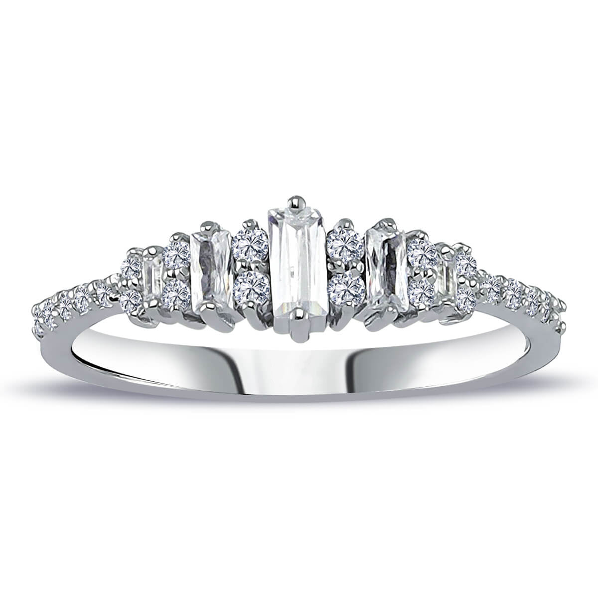 Baguette and Round Diamond Armis Ring