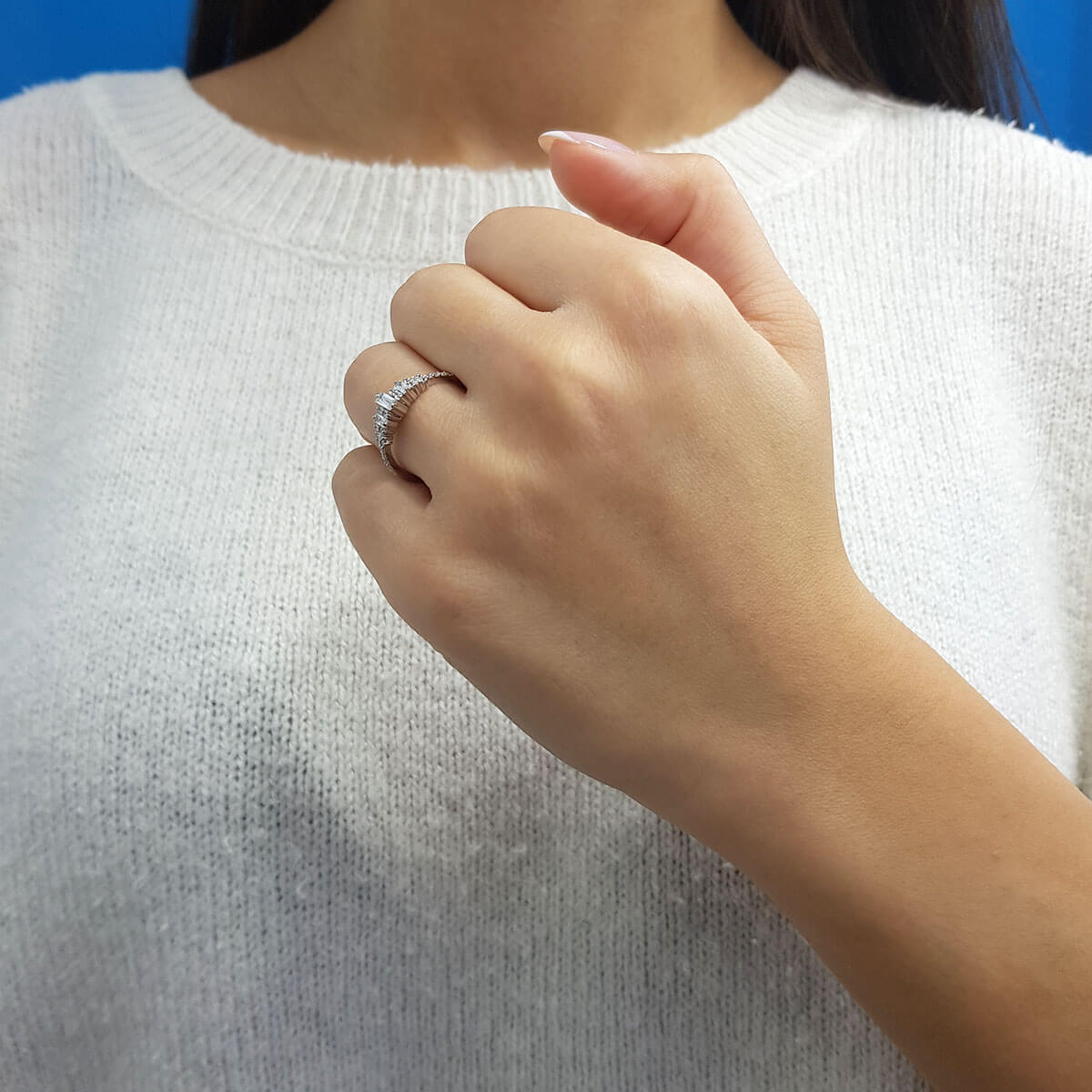 Baguette and Round Diamond Armis Ring