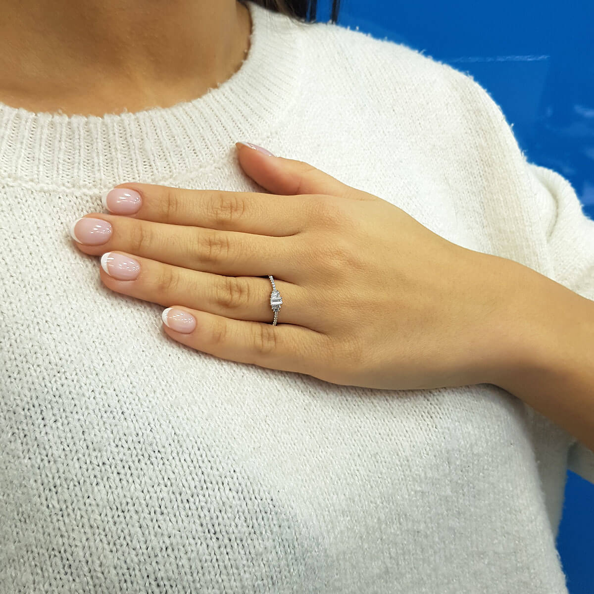 Baguette and Round Diamond Stone Kuta Ring