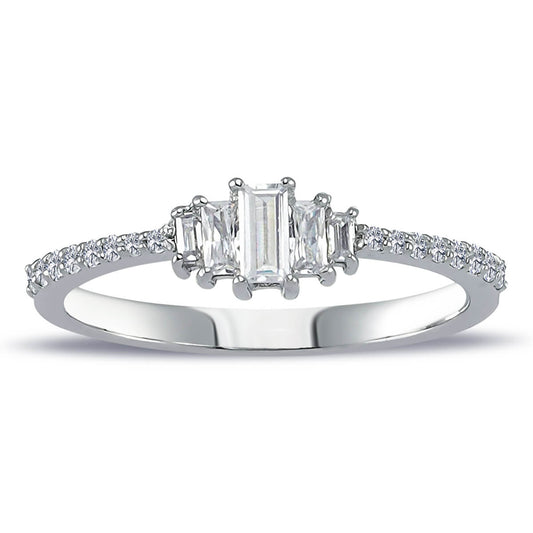 Baguette and Round Diamond Stone Kuta Ring
