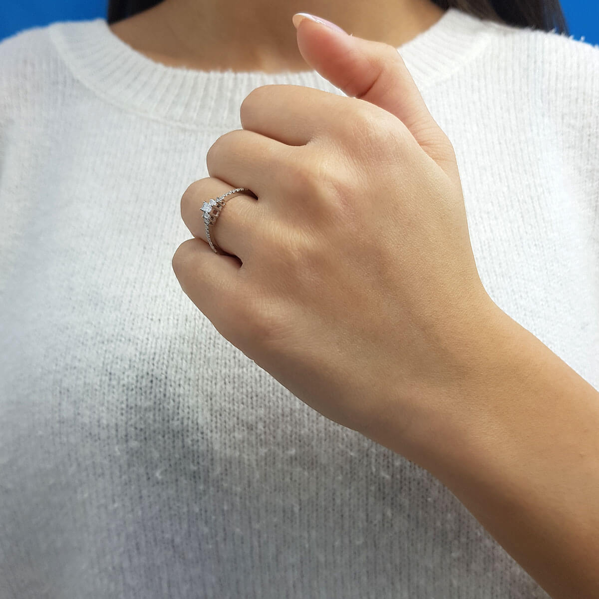 Baguette and Round Diamond Stone Kuta Ring