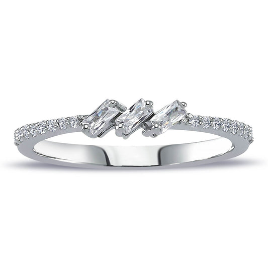 Baguette and Round Diamond Nippur Ring