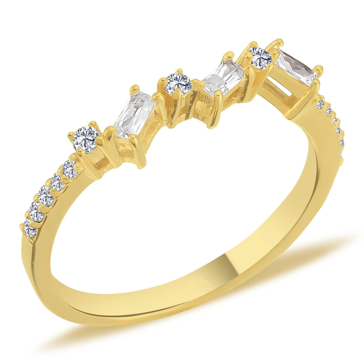 Baguette and Round Diamond Umma Ring