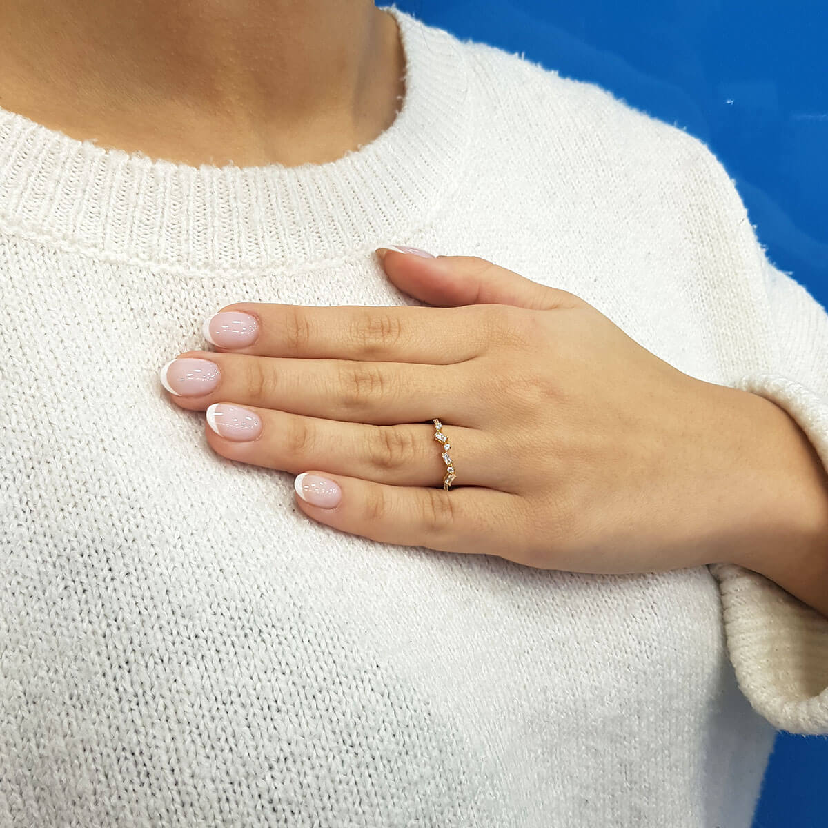 Baguette and Round Diamond Umma Ring
