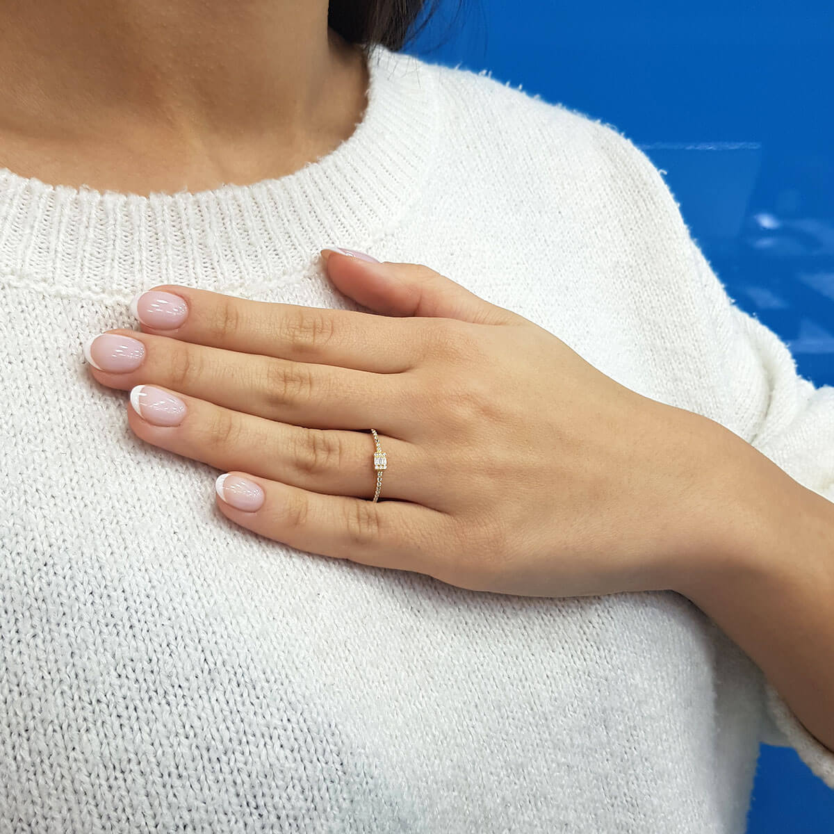 Baguette and Round Diamond Meher Ring