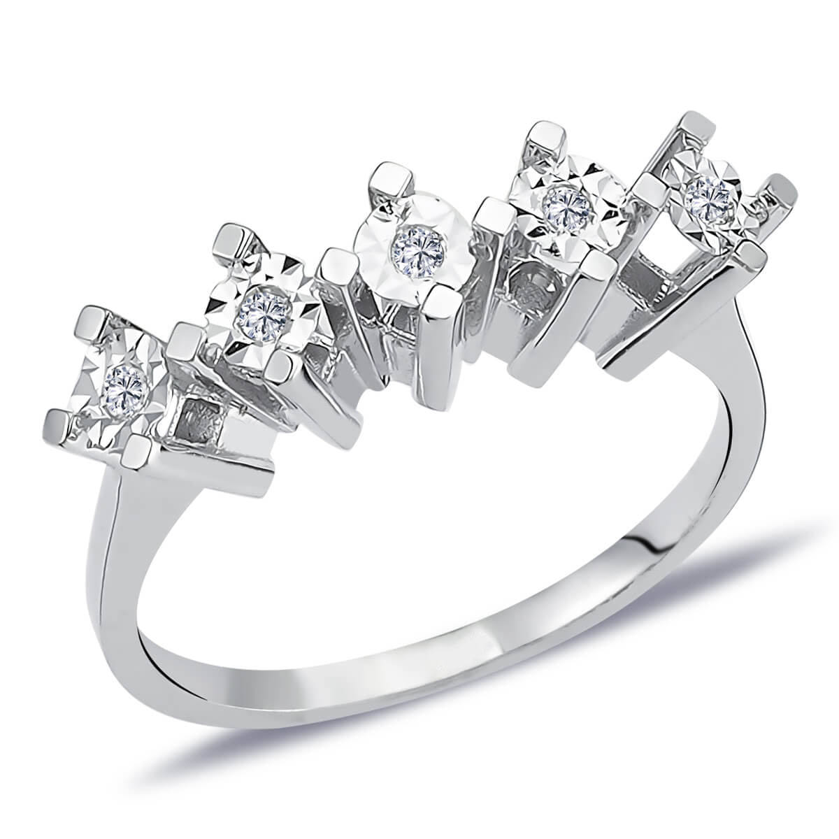 0.60 Carat Diamond Effect Five-Stone Ring