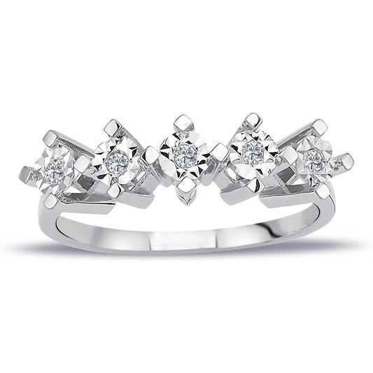 0.60 Carat Diamond Effect Five-Stone Ring
