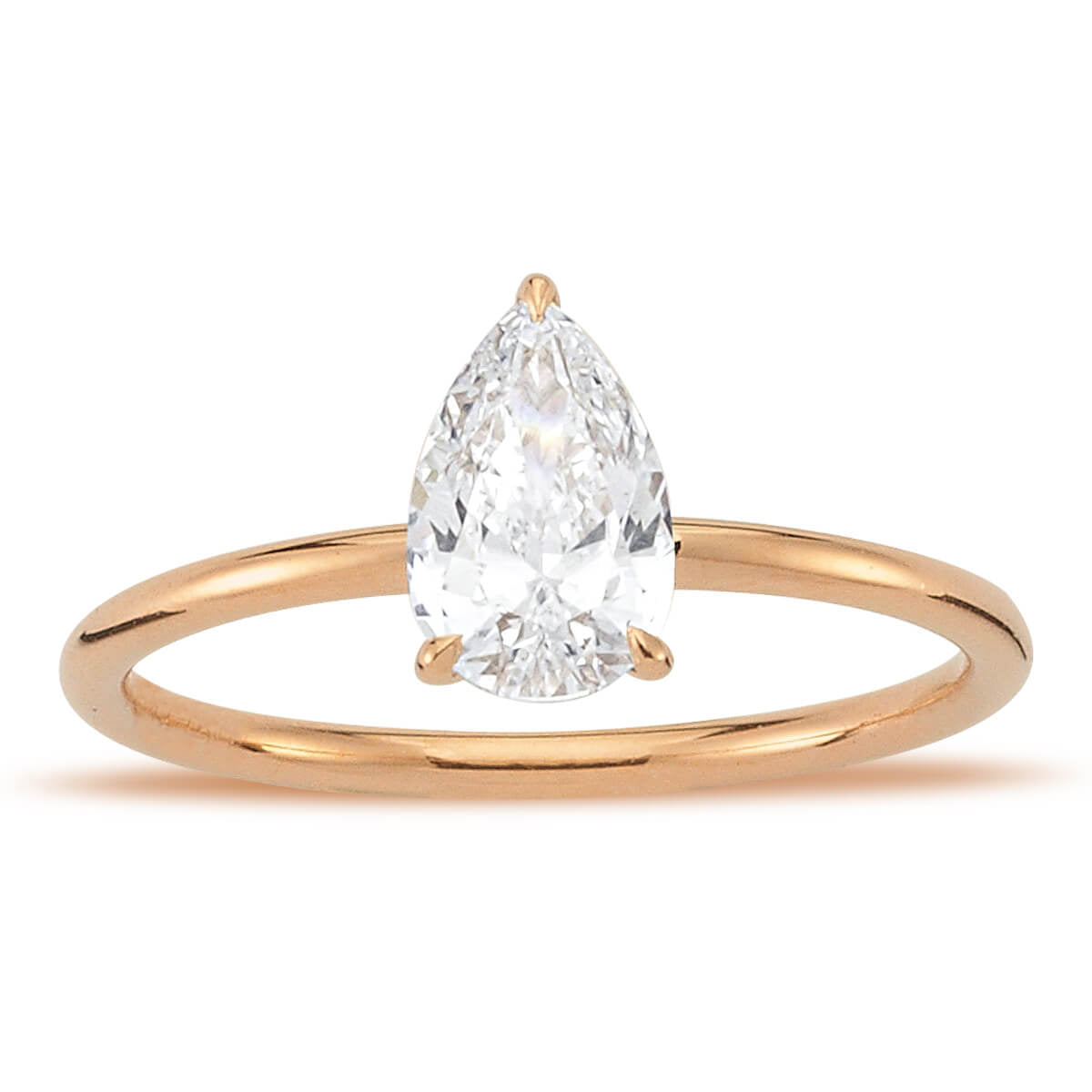 0.70 Carat Tearteardrop Cut Diamond Solitaire Ring