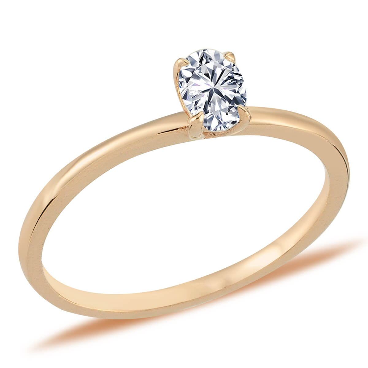 0.30 Carat Oval Cut Diamond Solitaire Ring