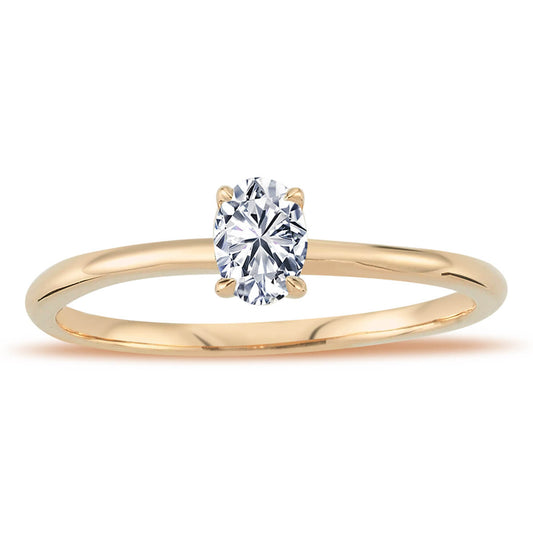 0.30 Carat Oval Cut Diamond Solitaire Ring