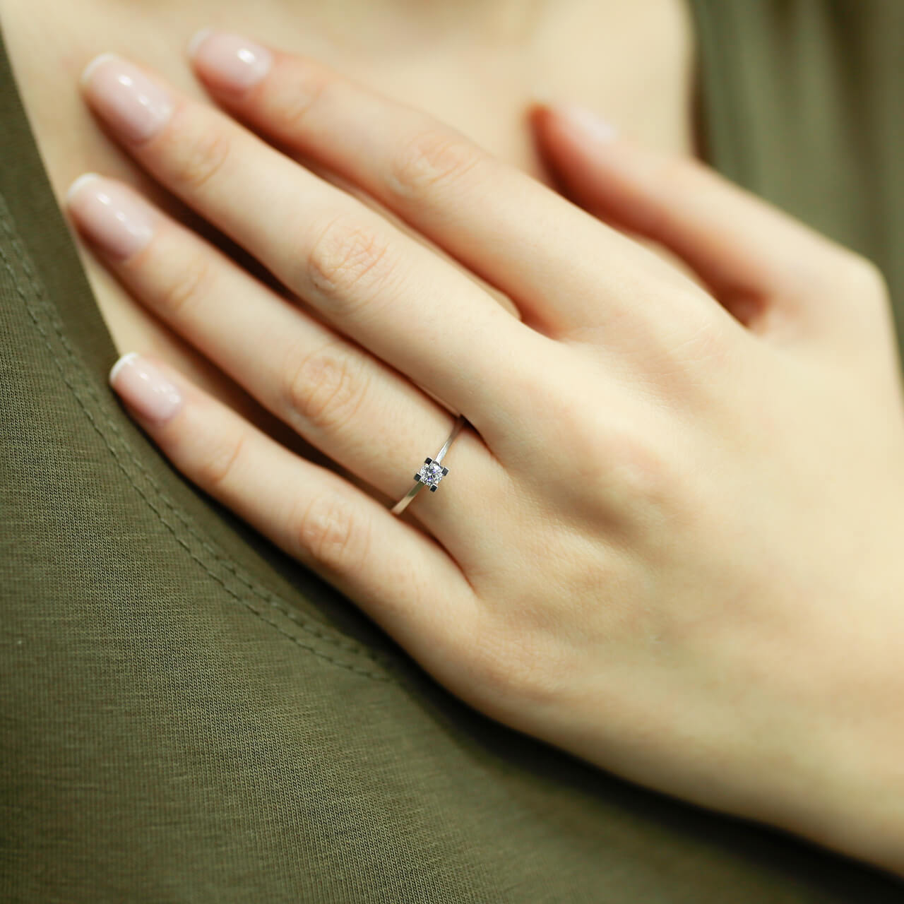 0.12 Carat Diamond Solitaire Ring