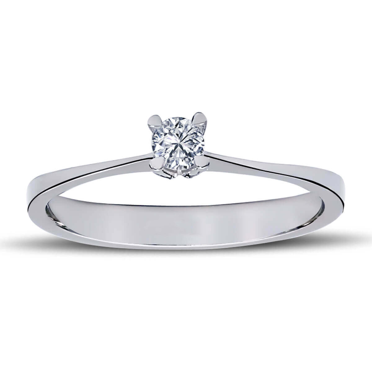 G Color 0.10 Carat Diamond Solitaire Ring