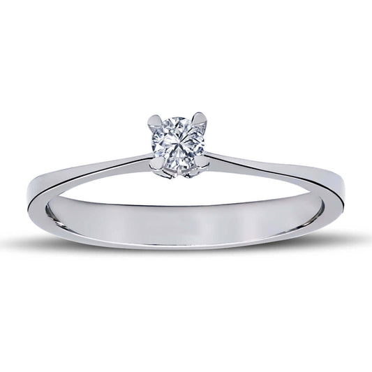 G Color 0.10 Carat Diamond Solitaire Ring