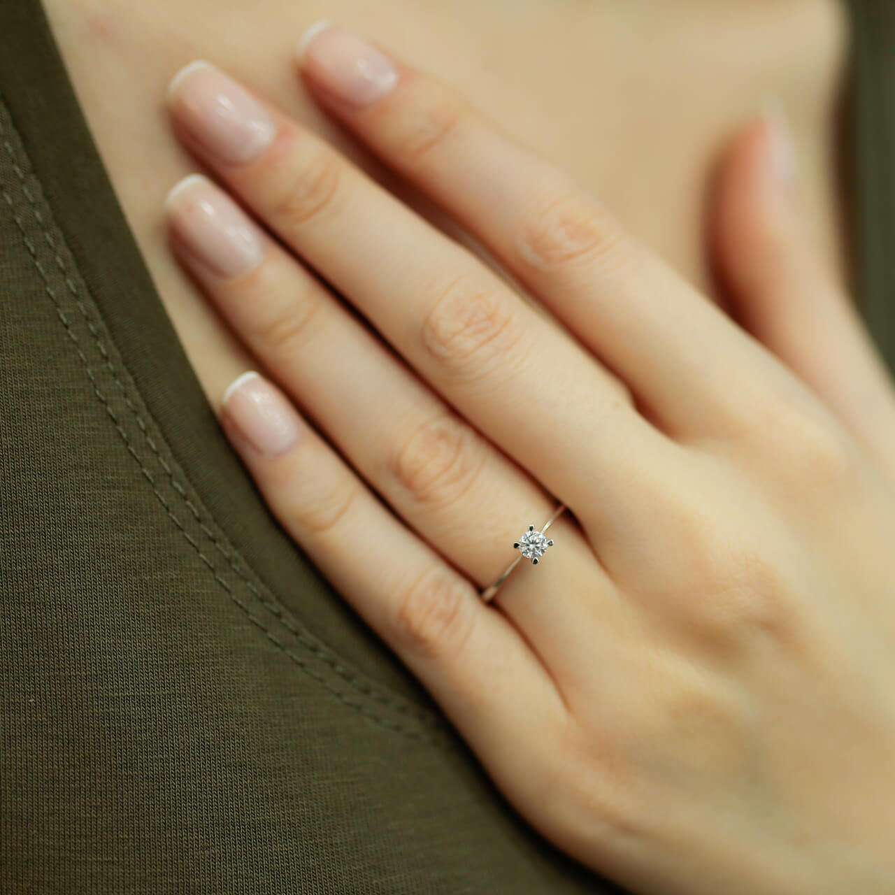 0.18 Carat Diamond Solitaire Ring