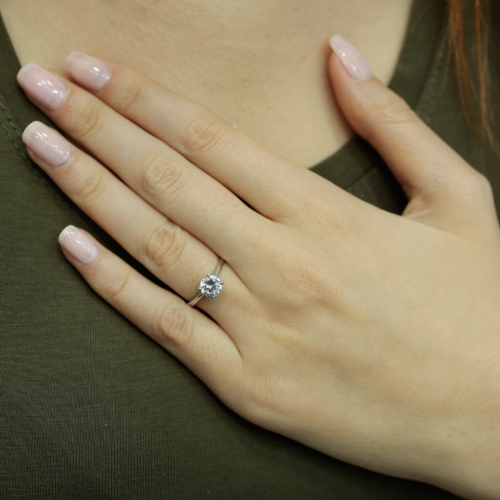 0.89 Carat Diamond Solitaire Ring - GIA Certified