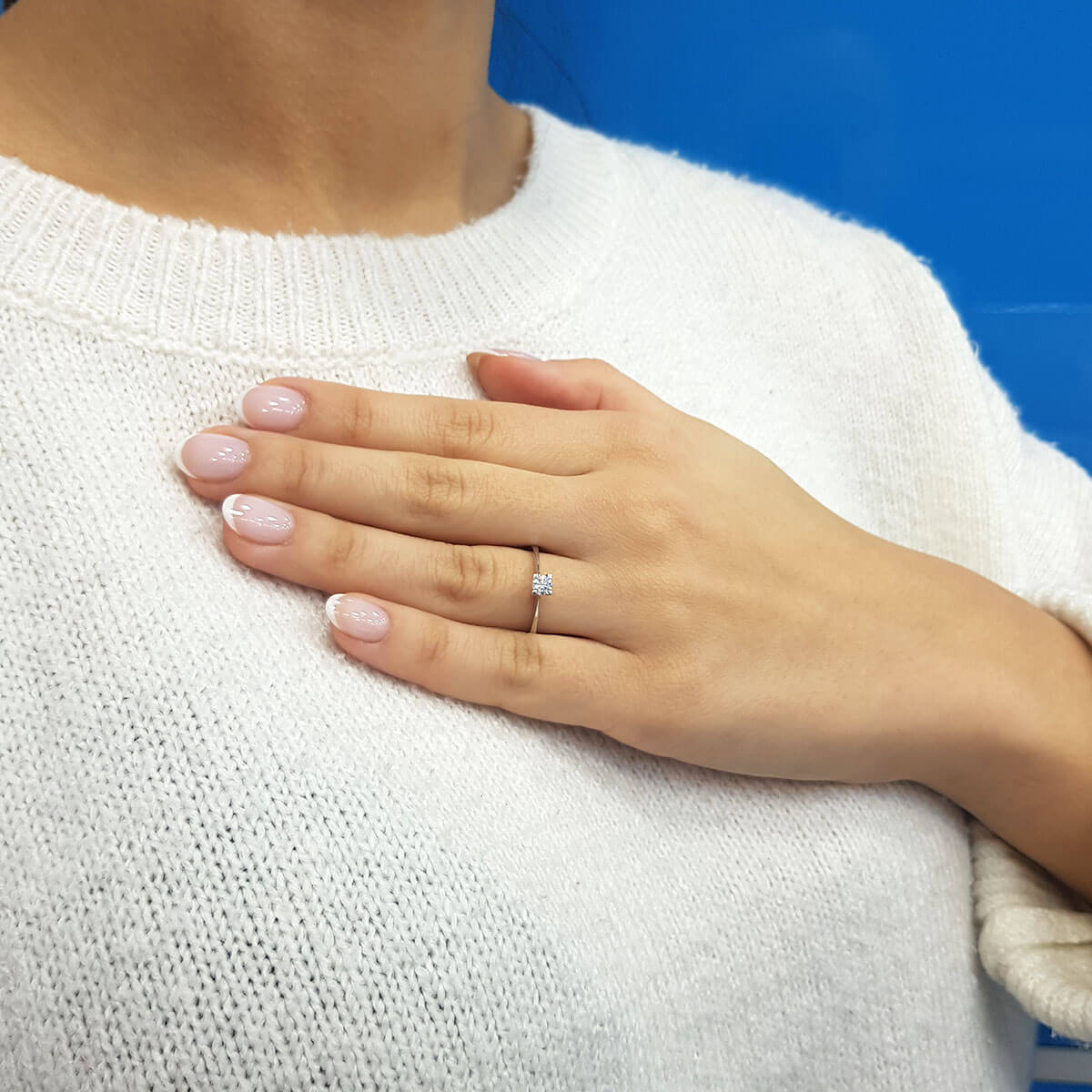 G Color 0.19 Carat Diamond Solitaire Ring