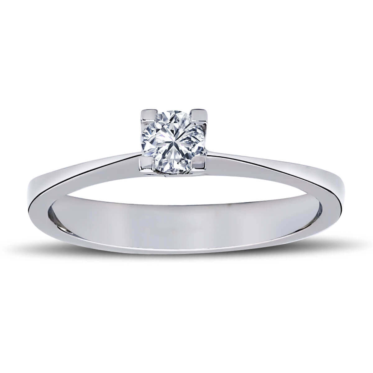 G Color 0.19 Carat Diamond Solitaire Ring