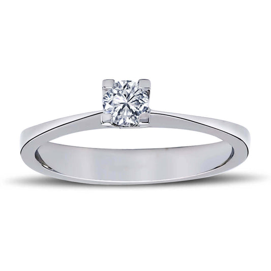 G Color 0.19 Carat Diamond Solitaire Ring