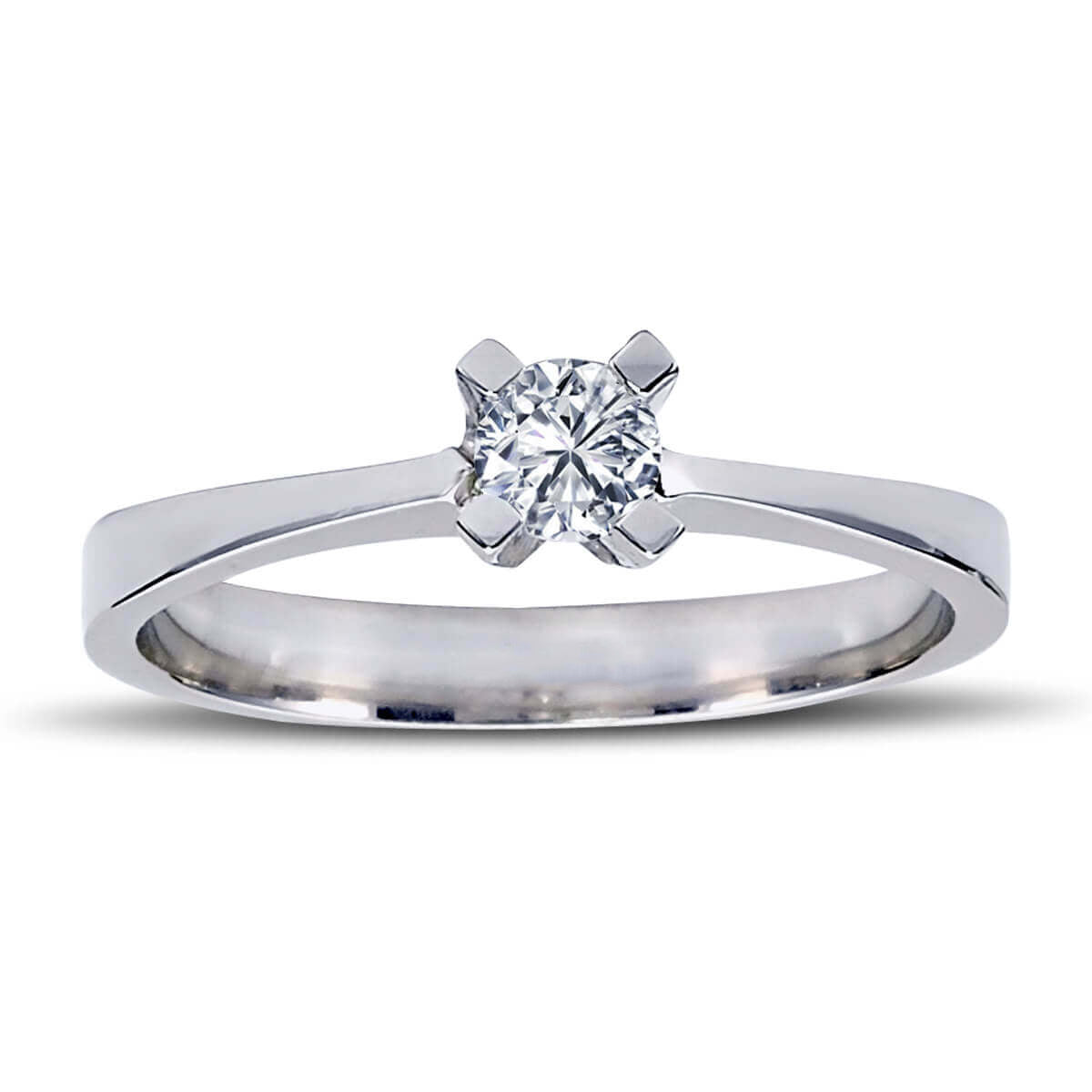 E Color 0.19 Carat Diamond Solitaire Ring