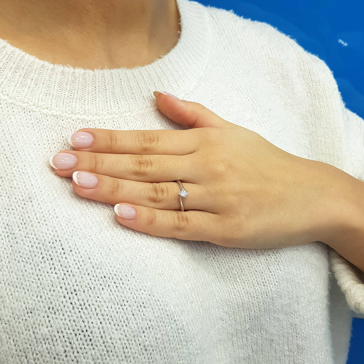 E-VS 0.20 Carat Diamond Solitaire Ring