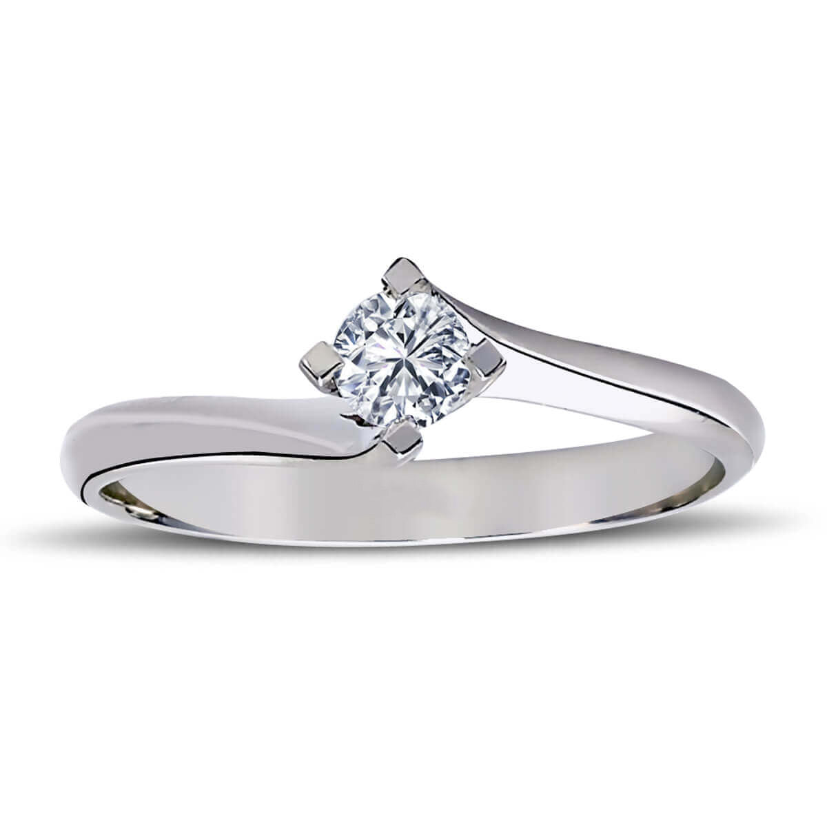 E-VS 0.20 Carat Diamond Solitaire Ring
