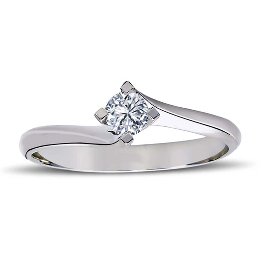 E-VS 0.20 Carat Diamond Solitaire Ring